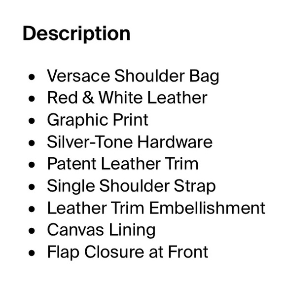 Versace Red and White Geometric Crossbody Bag - Picture 12 of 16